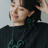 Globe Earrings / Green