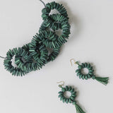 Globe Earrings / Green
