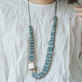 Stacked Adjustable Necklace / Green