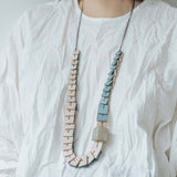 Stacked Adjustable Necklace / Green