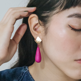 Droplet Earrings / Raspberry