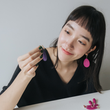 Droplet Earrings / Raspberry
