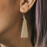 Quadrangle Q1 Earrings / Cream