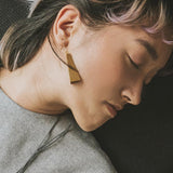 Quadrangle Q1 Earrings / Mustard