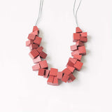 Block 2 Adjustable Necklace / Maroon