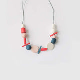Brooke L Adjustable Necklace / Red Mix