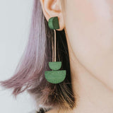 Mia Series 2 Semi Earrings / Forest