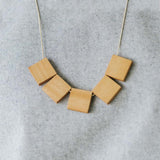 Mia Series 2 Square 1 Chain Necklace / Mustard