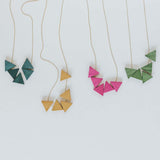 Mia Series 2 Triangle Chain Necklace / Mustard