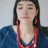 Semi Mismatch Earrings / Scarlet