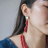 Semi Mismatch Earrings / Scarlet