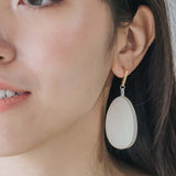 Teardrop Earrings / Snow White