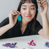 Teardrop Earrings / Teal