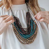 Seed Strand Adjustable Necklace / Mustard