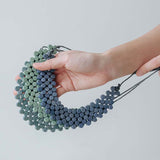 Dot Bib Adjustable Necklace / Violet