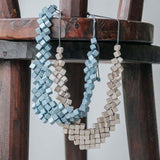 Cube Adjustable Necklace / Sand