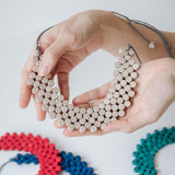 Dot Bib Adjustable Necklace / Sand
