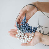 Seed Interlace Adjustable Necklace / Lilac