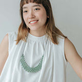 Dot Bib Adjustable Necklace / Mint Green