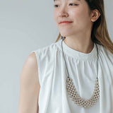 Dot Bib Adjustable Necklace / Sand