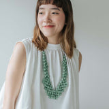 Cube Adjustable Necklace / Mint Green