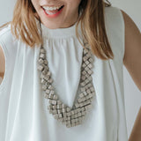 Cube Adjustable Necklace / Sand