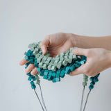 Cube Adjustable Necklace / Mint Green