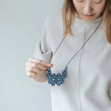 Seed Interlace Adjustable Necklace / Lilac