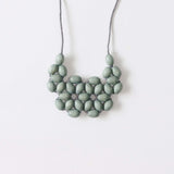 Seed Interlace Adjustable Necklace / Mint