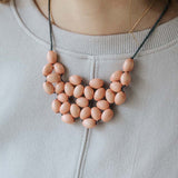 Seed Interlace Adjustable Necklace / Peach