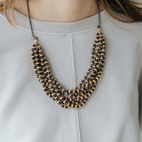 Seed Strand Adjustable Necklace / Mustard