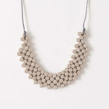 Dot Bib Adjustable Necklace / Sand