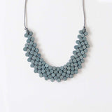Dot Bib Adjustable Necklace / Sky Blue