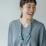 Cube Adjustable Necklace / Sky Blue