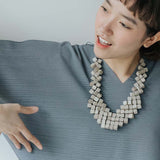 Cube Adjustable Necklace / Sand