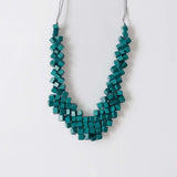 Cube Adjustable Necklace / Kelly Green