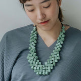 Cube Adjustable Necklace / Mint Green