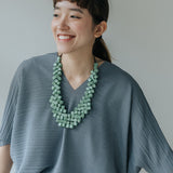 Cube Adjustable Necklace / Mint Green