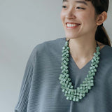 Cube Adjustable Necklace / Mint Green