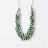 Cube Adjustable Necklace / Mint Green