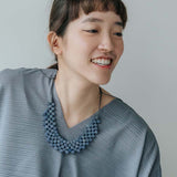 Dot Bib Adjustable Necklace / Violet
