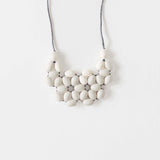 Seed Interlace Adjustable Necklace / White