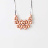 Seed Interlace Adjustable Necklace / Peach
