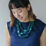 Droplet Adjustable Necklace / Turquoise Mix