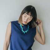 Vee Adjustable Necklace / Teal Mix