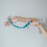 Vee Adjustable Necklace / Teal Mix