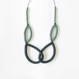 Rope Adjustable Necklace / Mint Green Mix