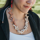 Vee Adjustable Necklace / Sand Mix