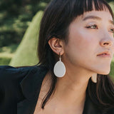 Teardrop Earrings / Snow White