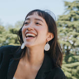 Teardrop Earrings / Snow White